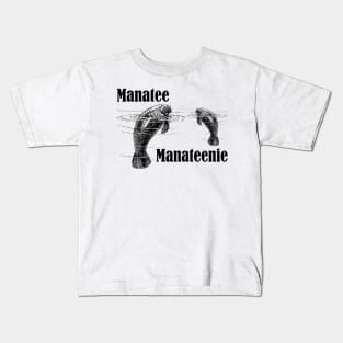 Lispe Manatee Funny Mama and Baby Manateenie Kids T-Shirt